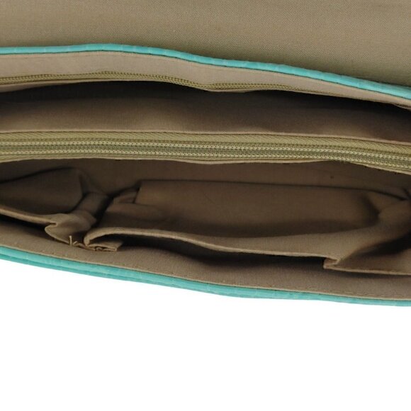 CRAZY HORSE Liz Claiborne Turquoise Embossed Croc Faux Leather Shoulder Bag - Picture 12 of 13